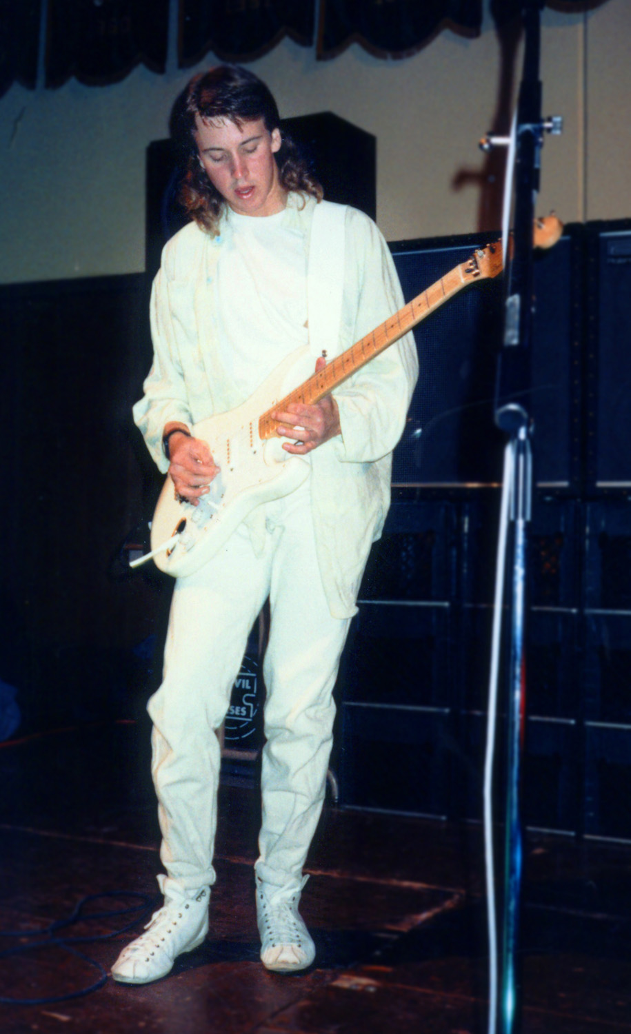 DAVID PERFORMING AT HIS HIGH SCHOOL IN 1988 AT 19 YEARS OLD